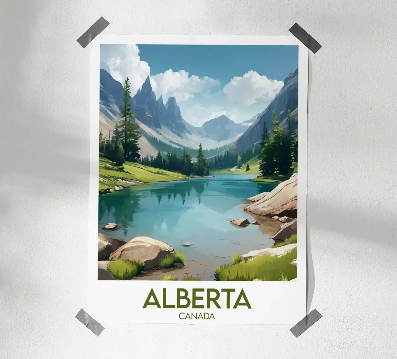 Affiche Alberta poster con telaio in legno da Frame the World
