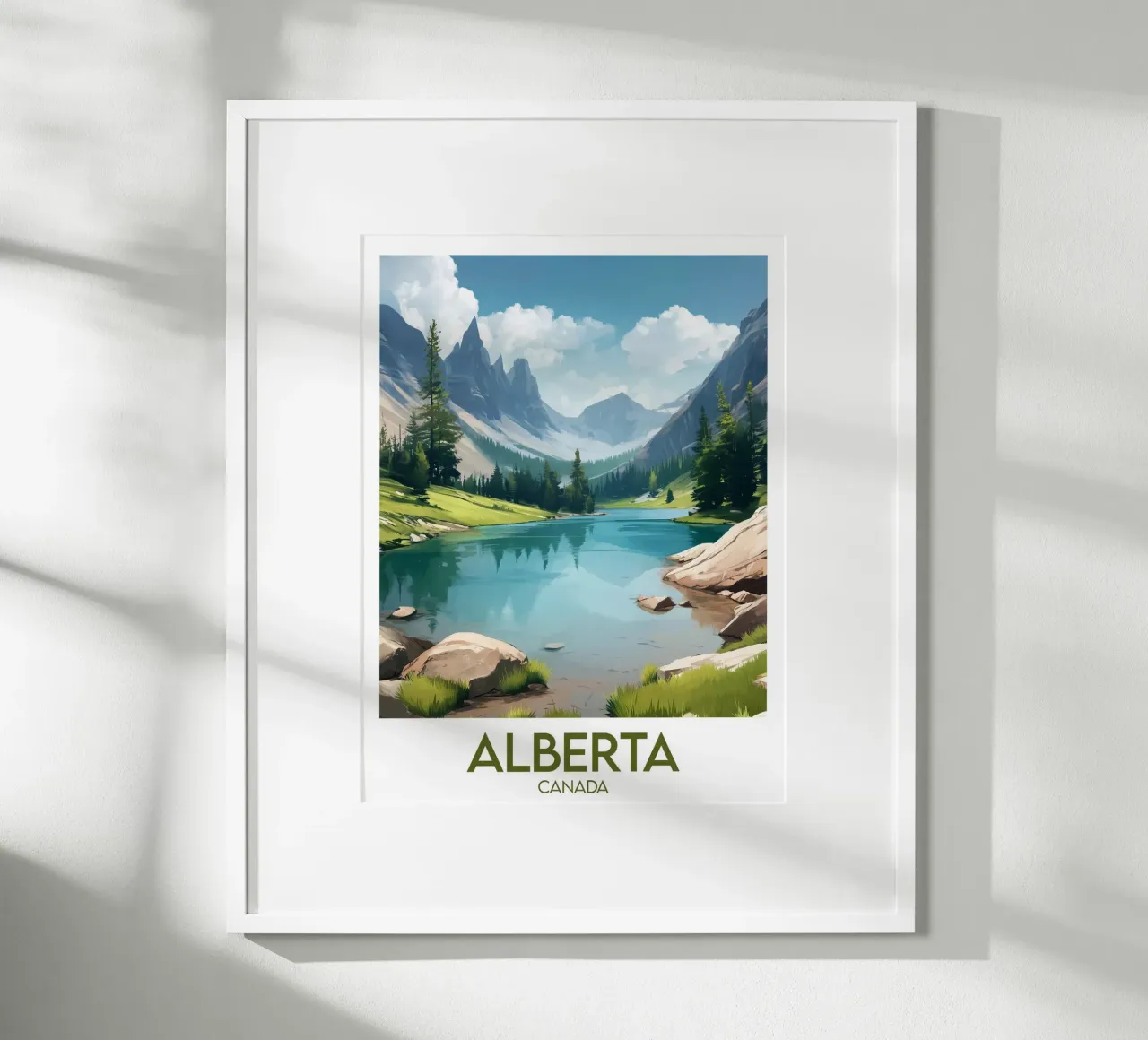 Affiche Alberta poster con telaio in legno da Frame the World