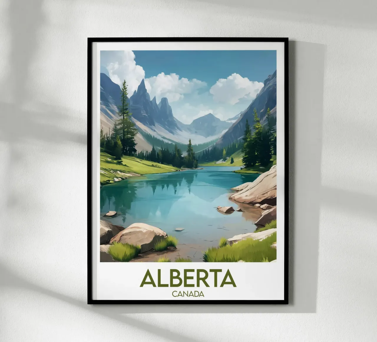 Affiche Alberta poster con telaio in legno da Frame the World