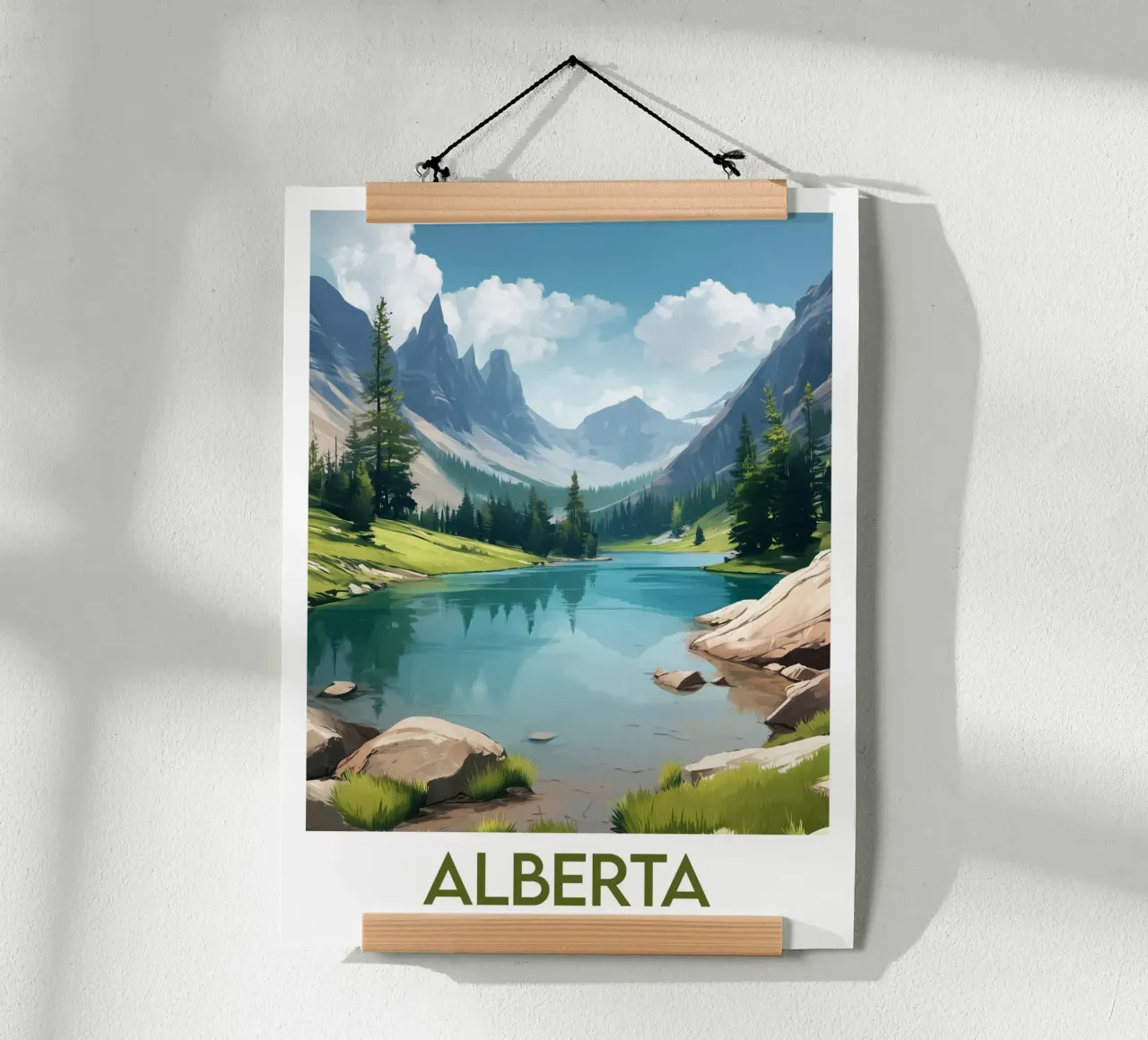 Affiche Alberta poster con telaio in legno da Frame the World