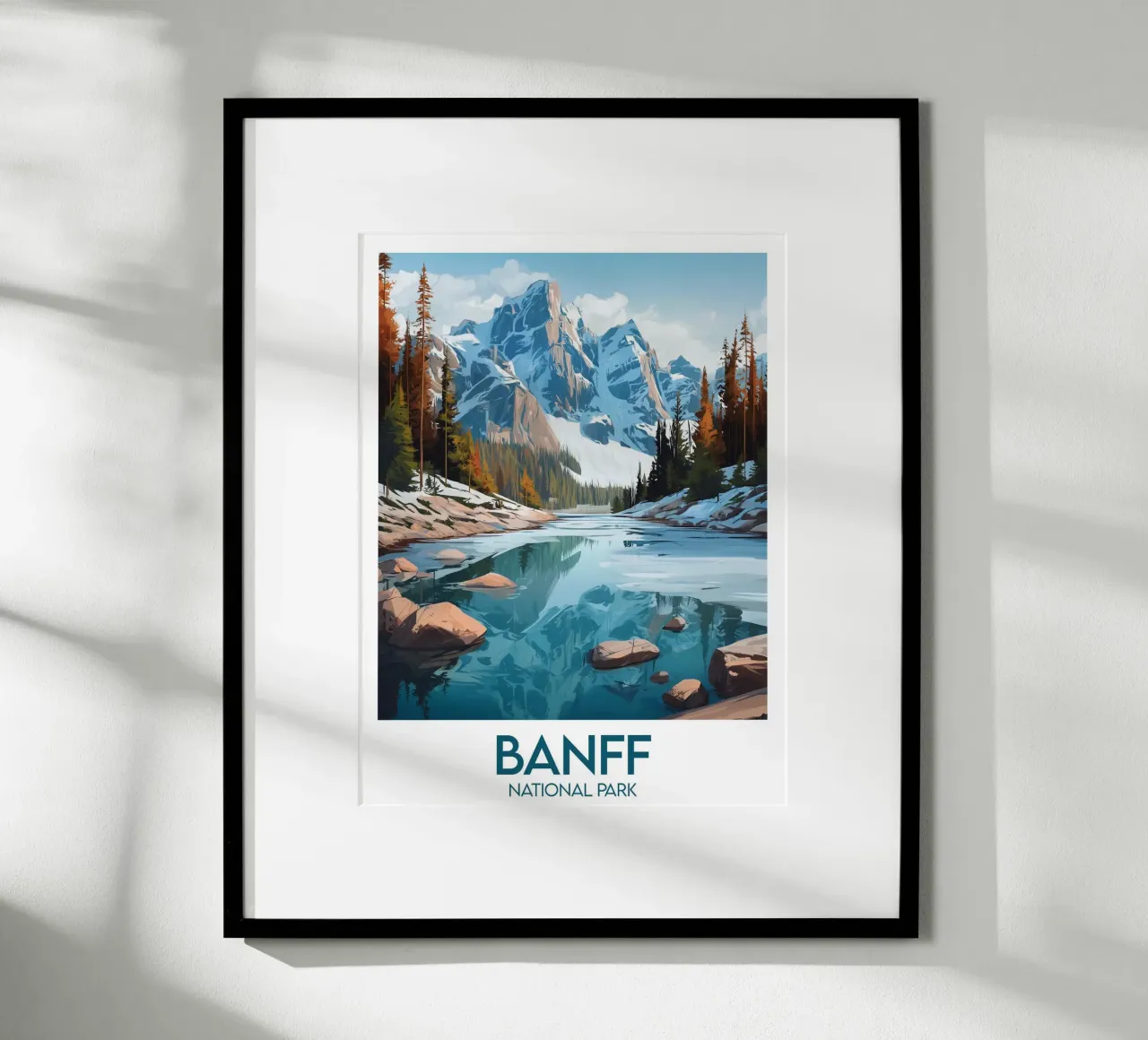 Affiche Banff poster con telaio in legno da Frame the World