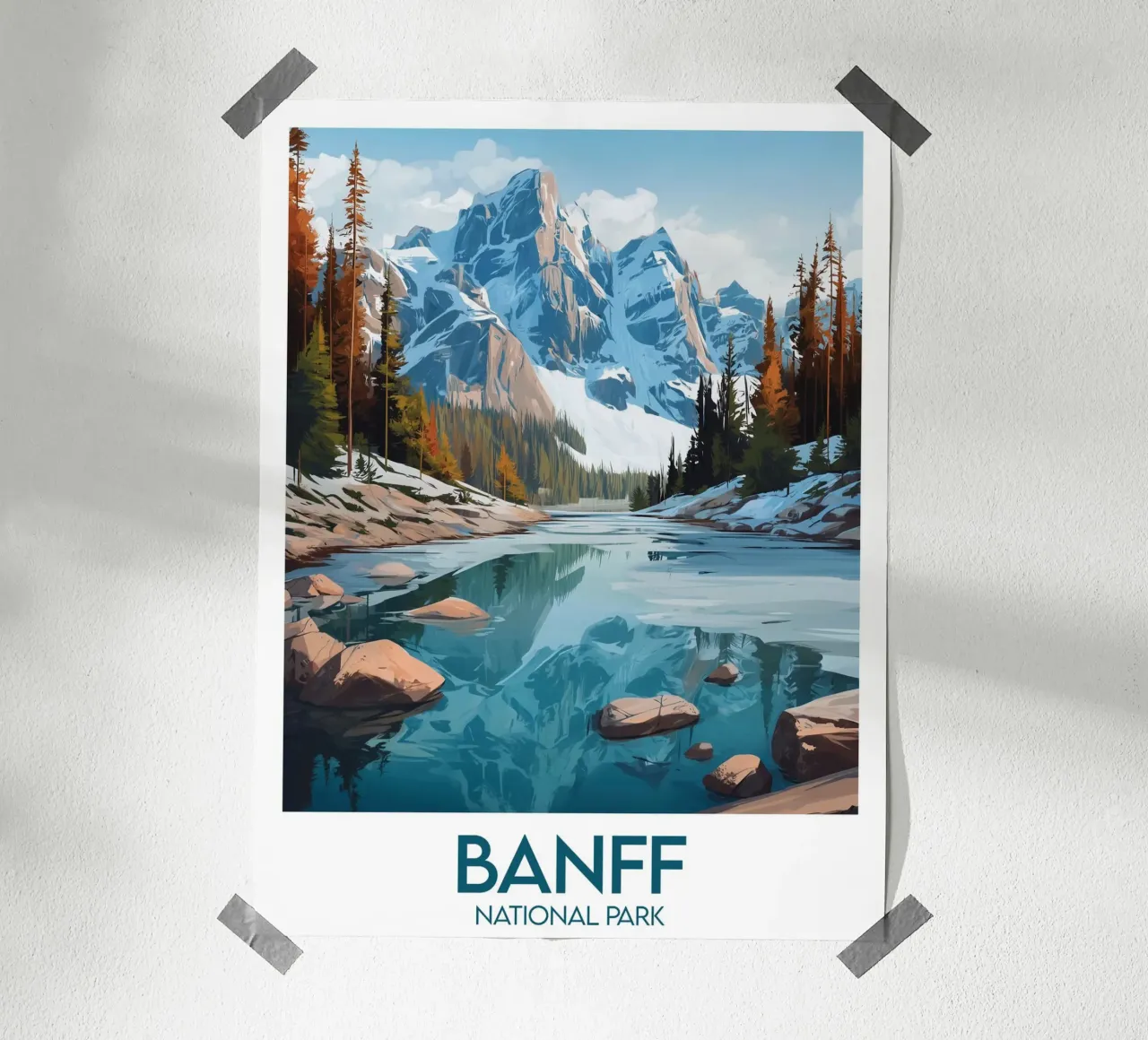 Affiche Banff poster con telaio in legno da Frame the World