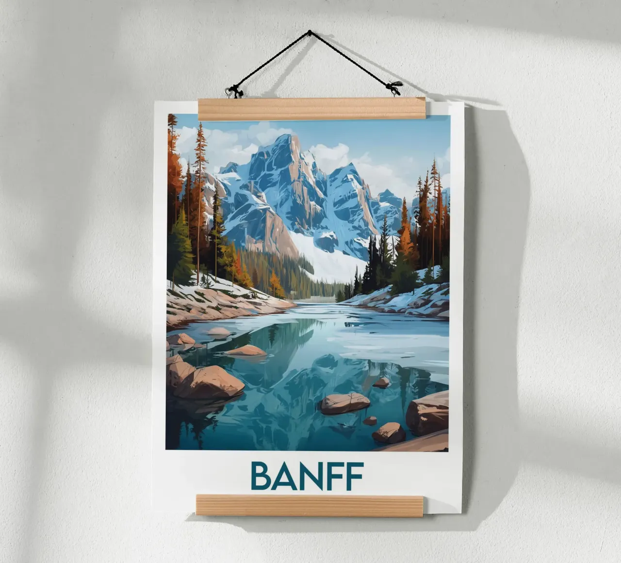 Affiche Banff poster con telaio in legno da Frame the World