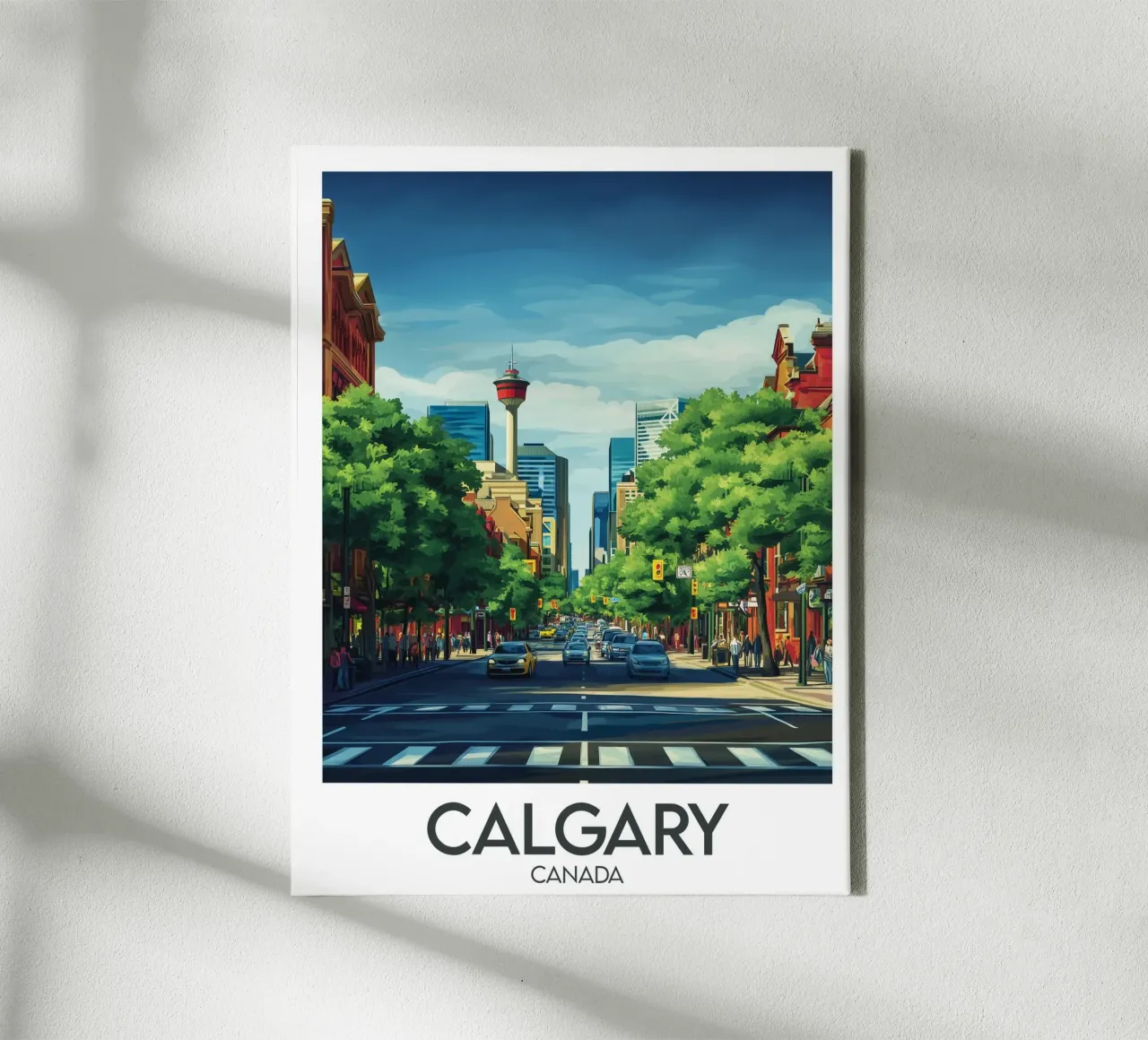 Affiche Calgary tela con Cornice a cassetta da Frame the World