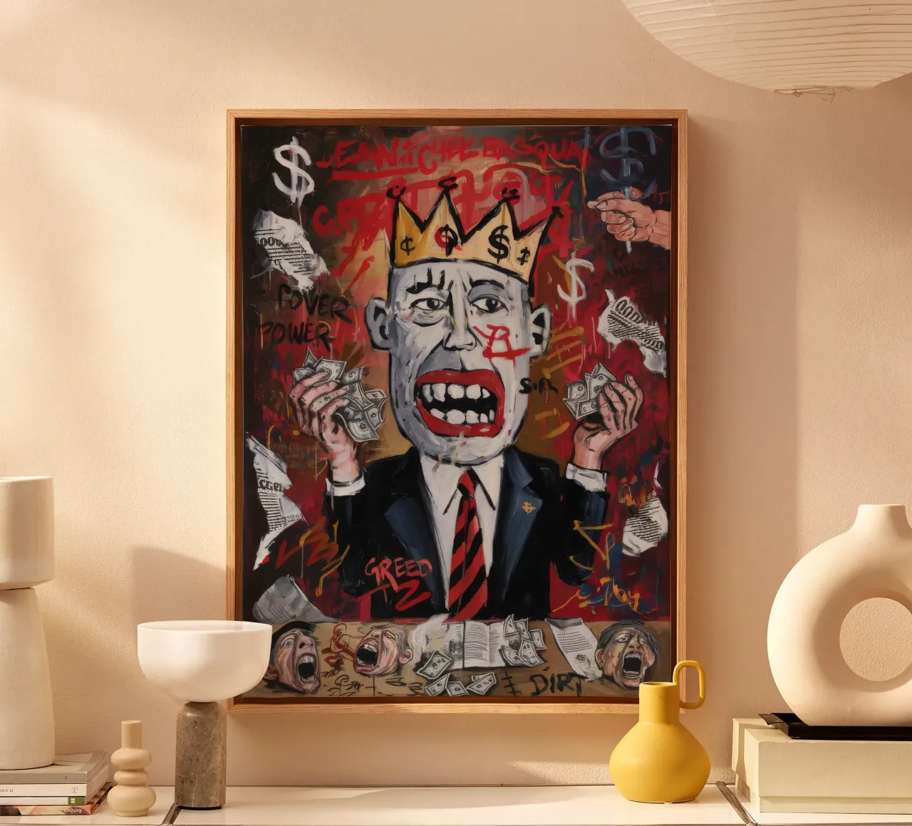 Crowned Chaos Reign canvas with Floater frame by Muse Fragments