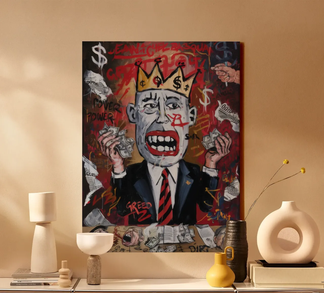 Crowned Chaos Reign canvas with Floater frame by Muse Fragments