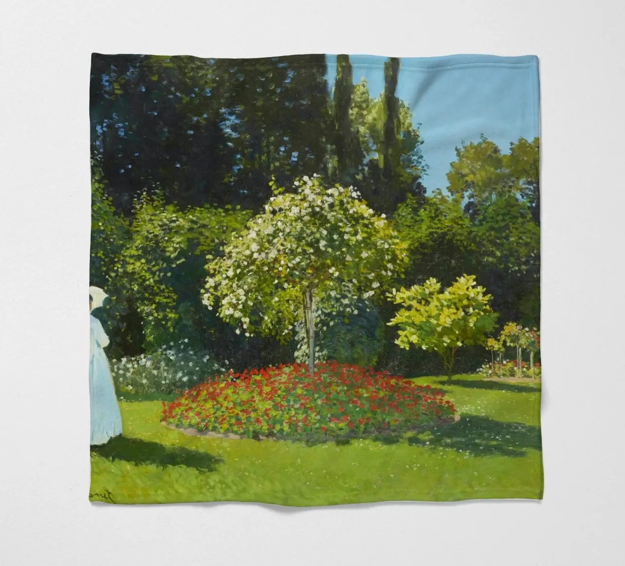 Claude Monet’s Lady in the Garden (1867) Fleecedecke von Monet Art Prints