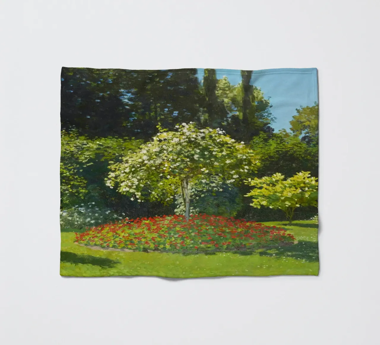 Claude Monet’s Lady in the Garden (1867) Fleecedecke von Monet Art Prints