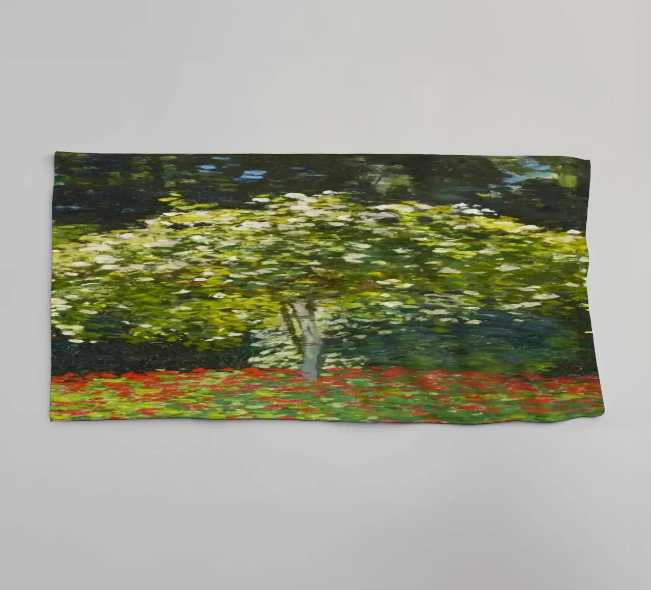 Claude Monet’s Lady in the Garden (1867) asciugamano da bagno da Monet Art Prints