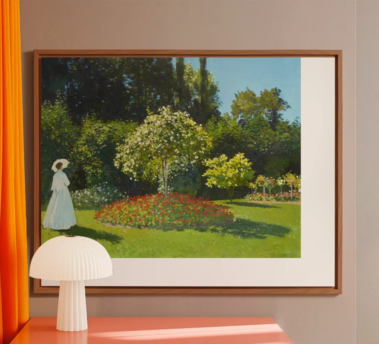Claude Monet’s Lady in the Garden (1867) alluminio dibond da Monet Art Prints