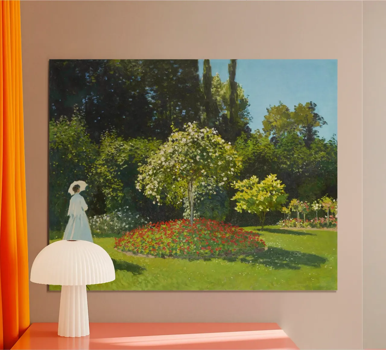 Claude Monet’s Lady in the Garden (1867) carta hahnemühle da Monet Art Prints