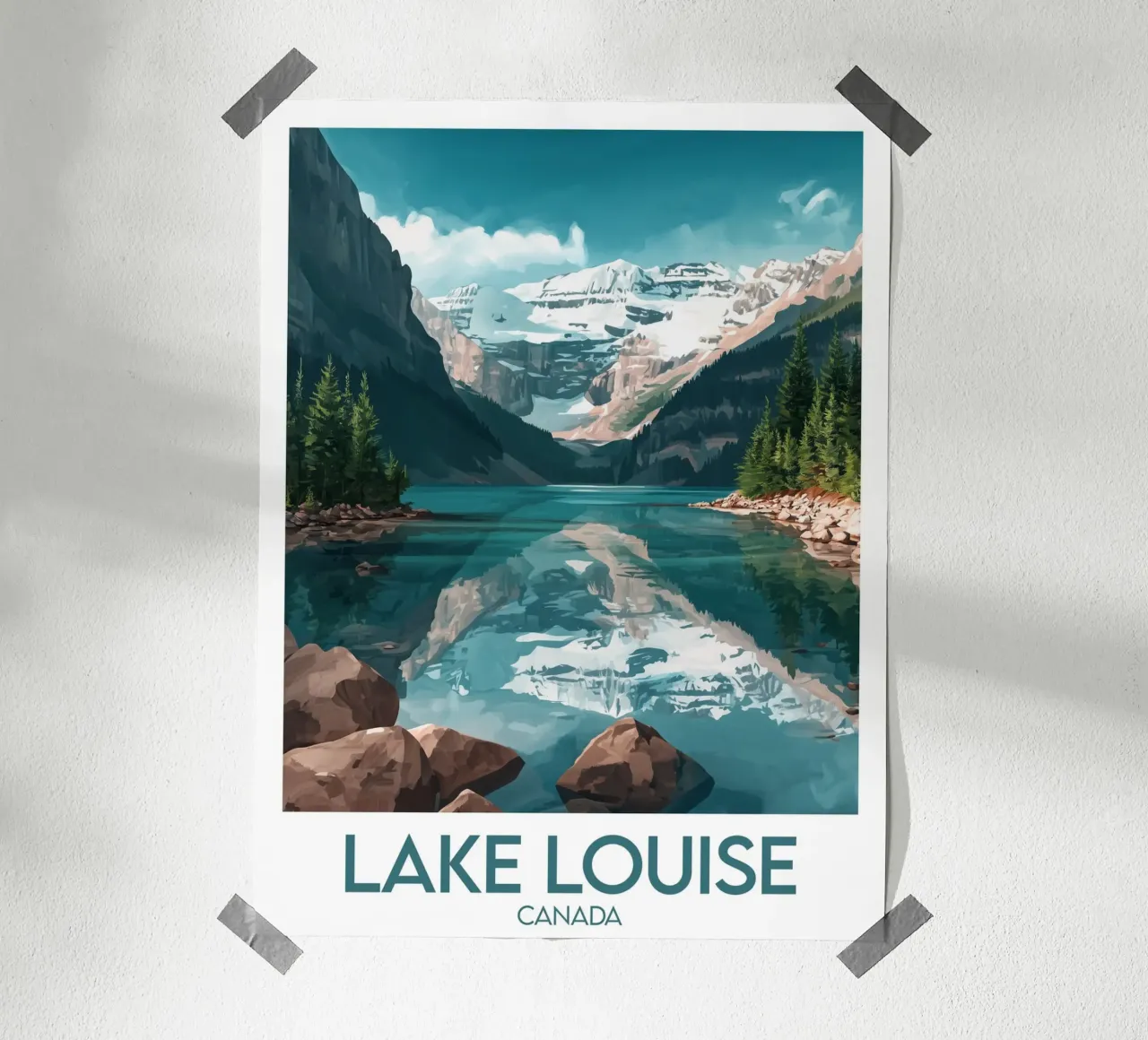 Affiche Lake Louise Kanada Poster von Frame the World