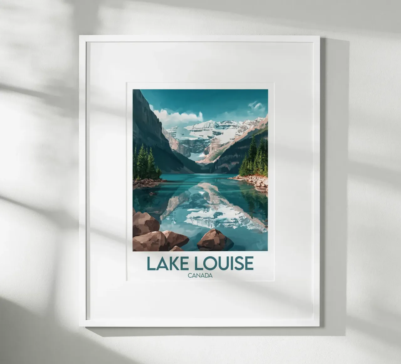 Affiche Lake Louise Kanada Poster von Frame the World