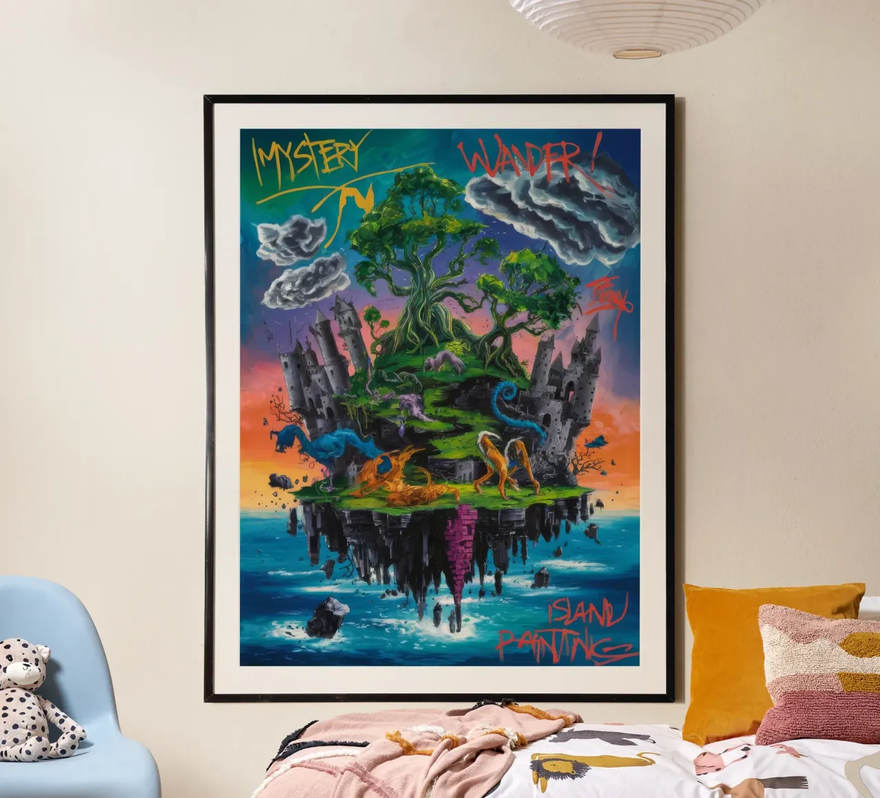 Il Regno del Mistero Fluttuante poster con telaio in plastica da Muse Fragments