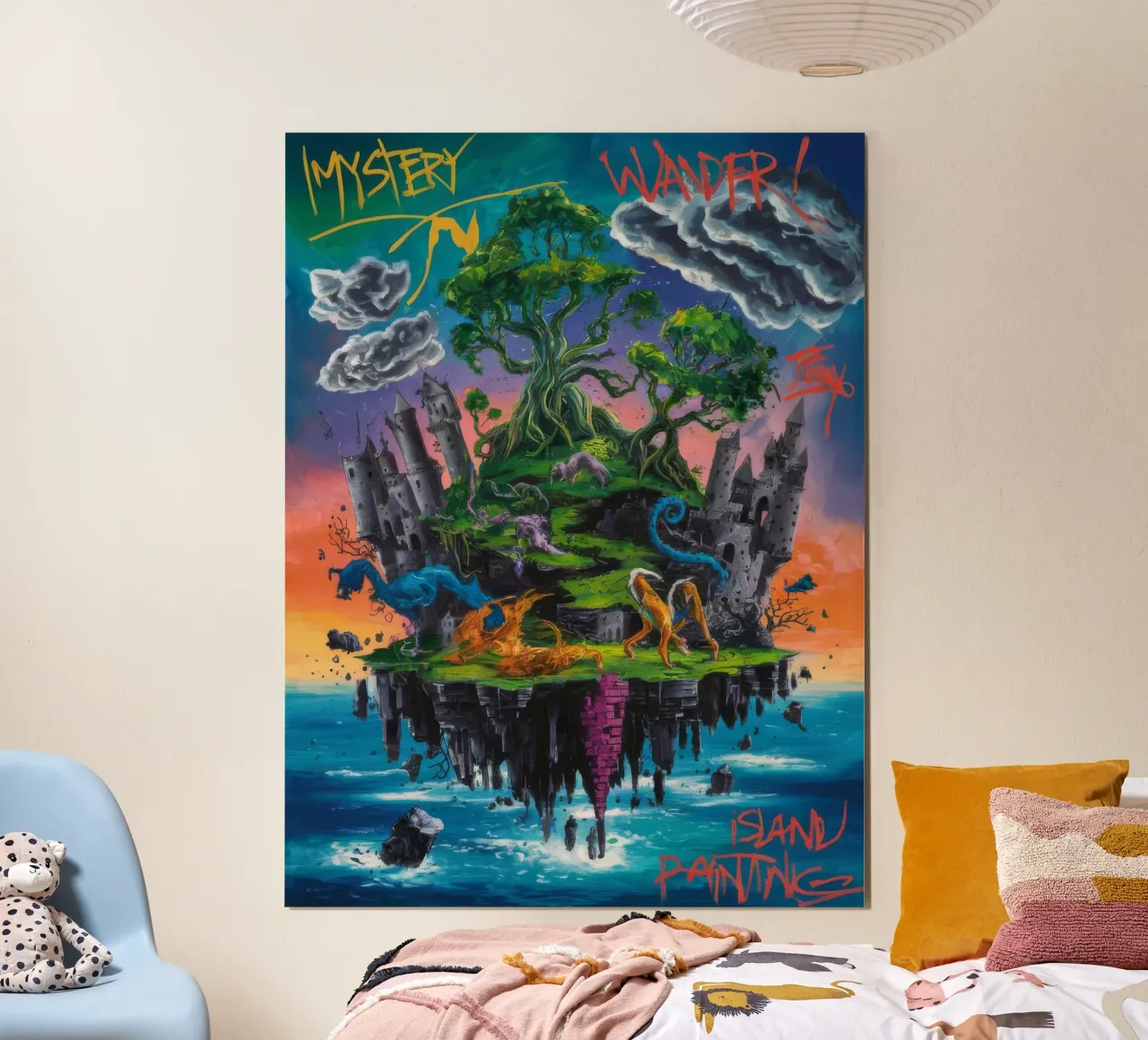 Il Regno del Mistero Fluttuante poster con telaio in plastica da Muse Fragments
