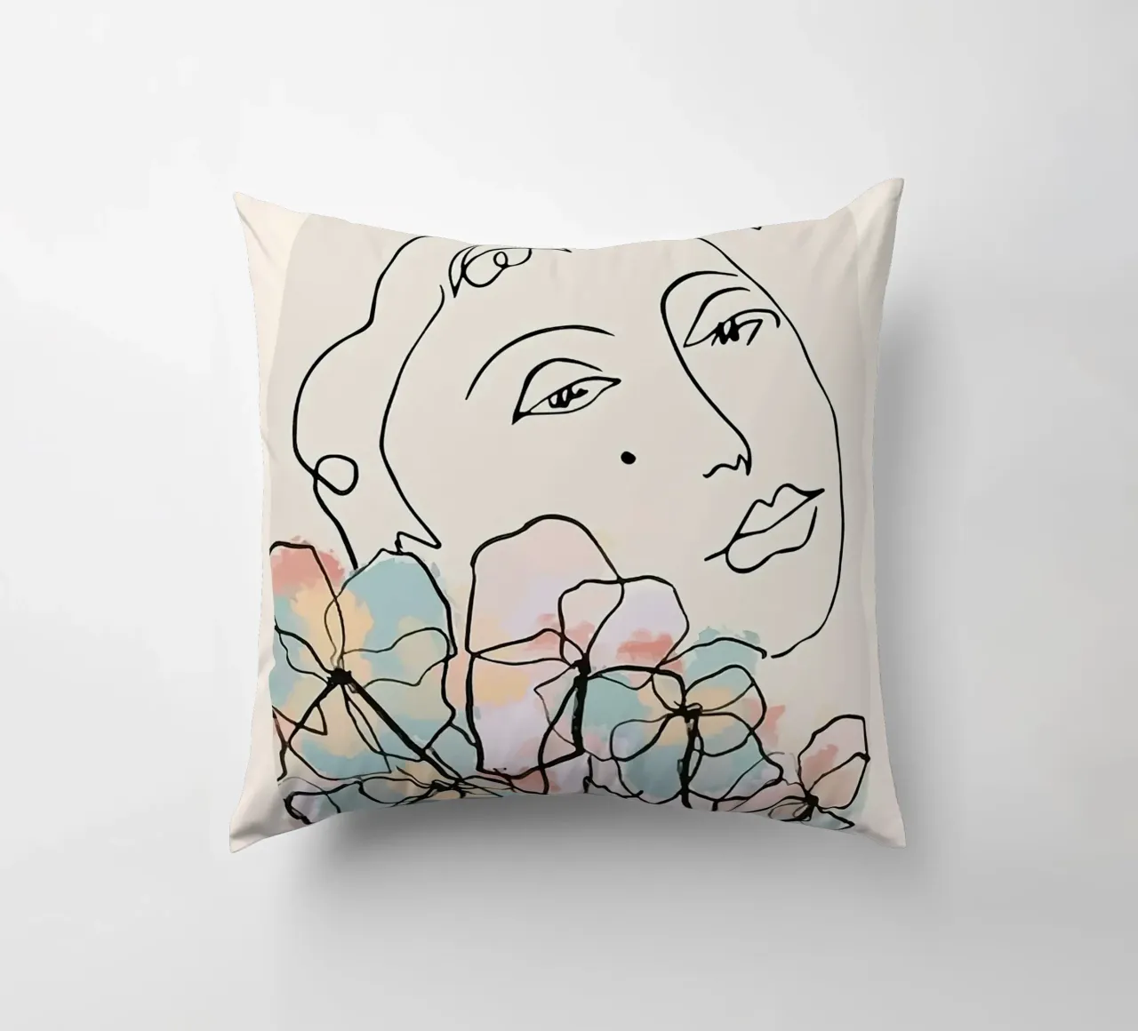 Henri Matisse Donna Fiori Una Linea cuscino da MinaHome