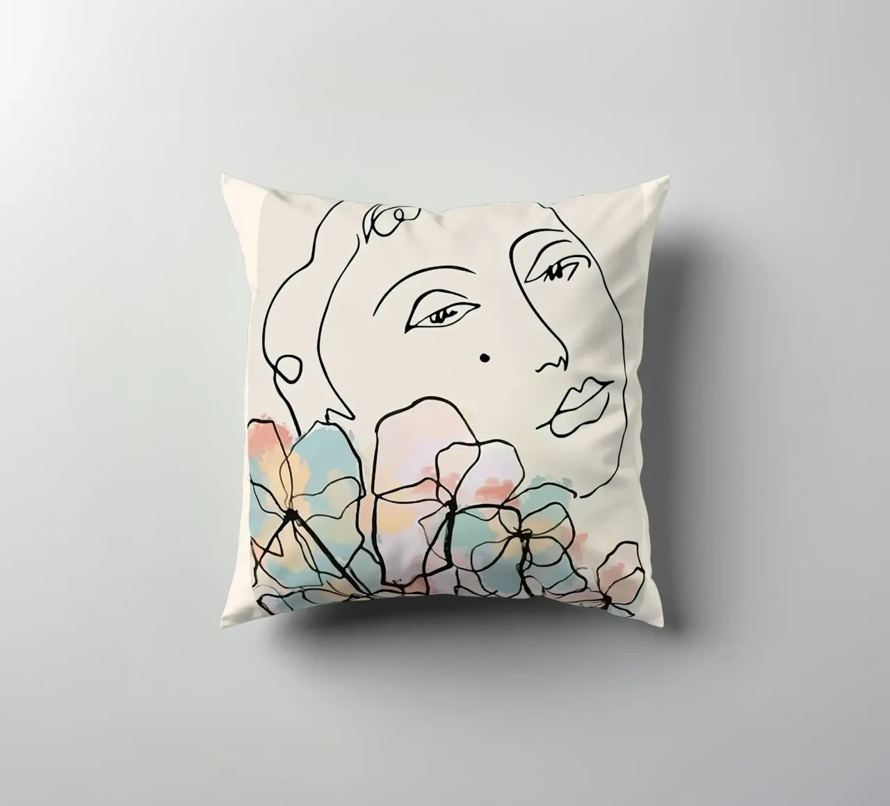 Henri Matisse Donna Fiori Una Linea cuscino da MinaHome