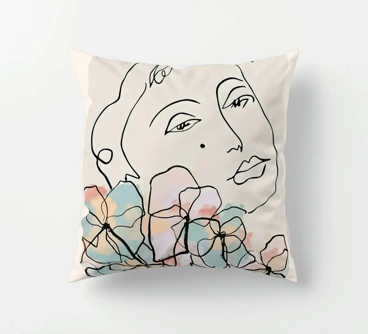 Henri Matisse Donna Fiori Una Linea cuscino da MinaHome