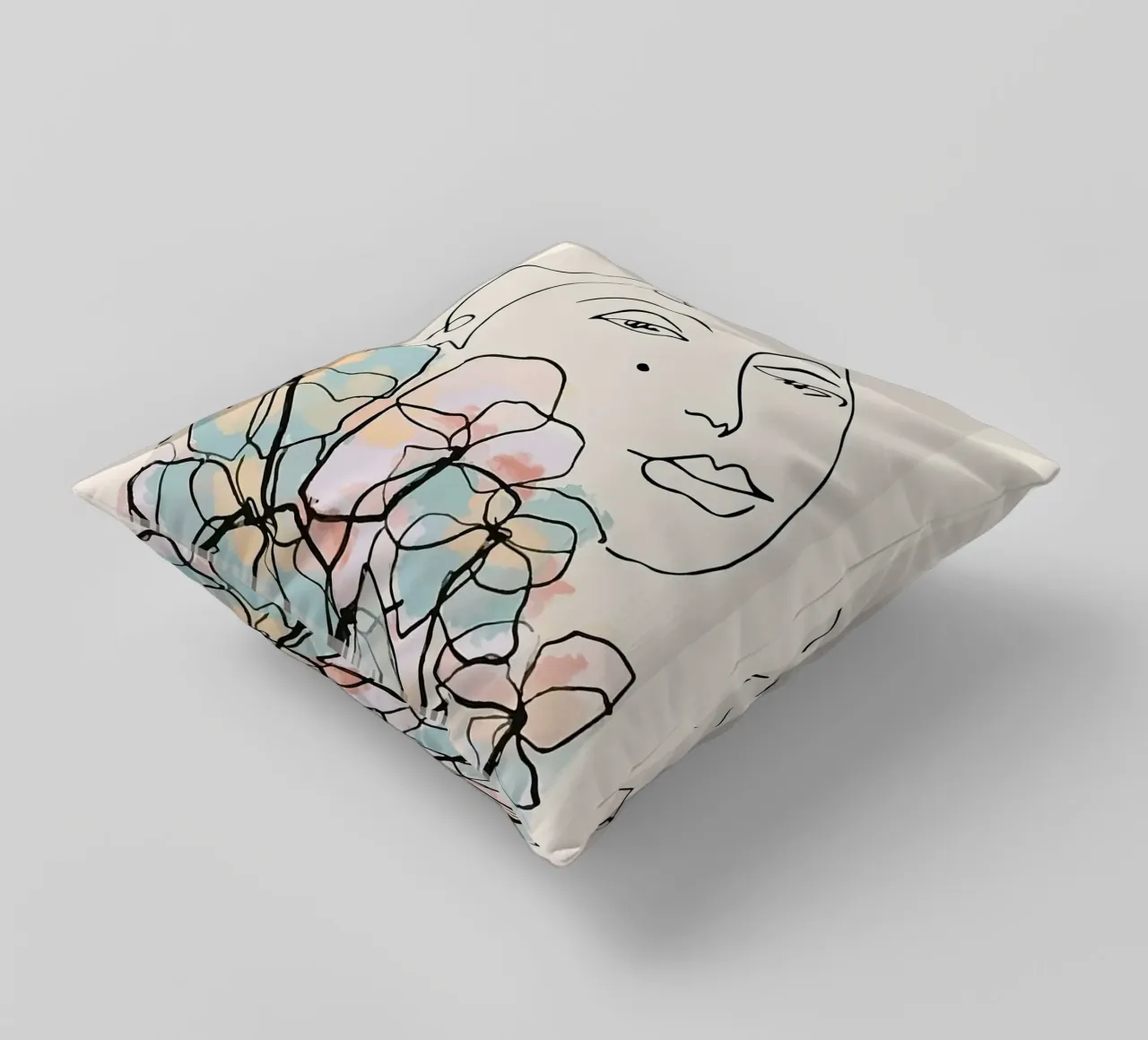 Henri Matisse Donna Fiori Una Linea cuscino da MinaHome