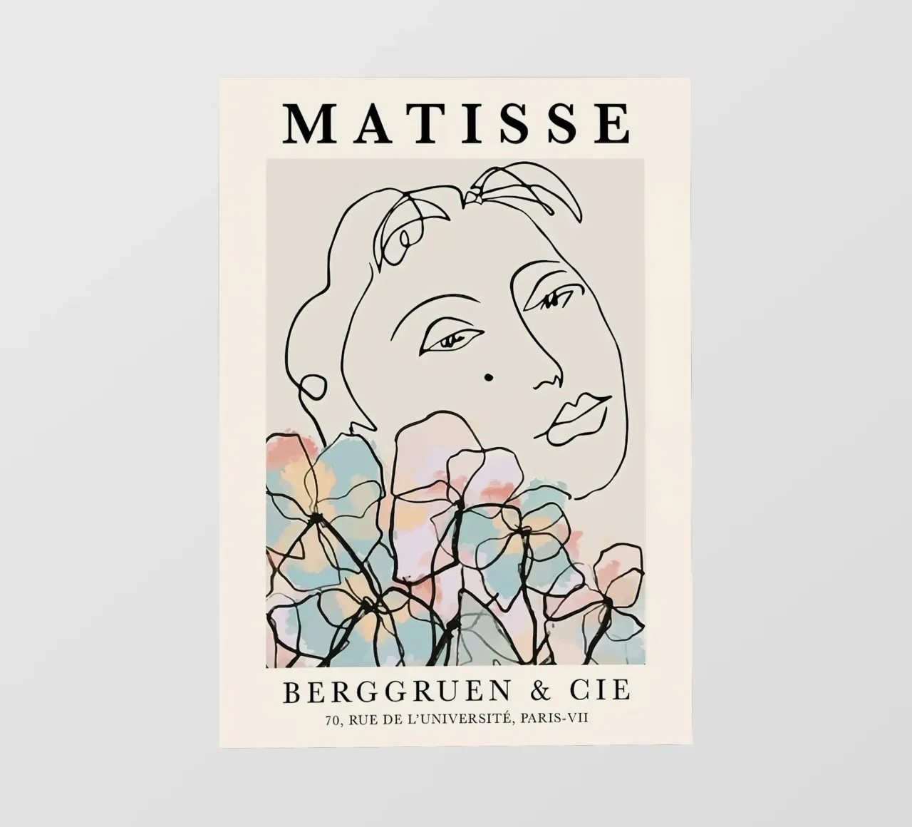 Henri Matisse Donna Fiori Una Linea pellicola backlit da MinaHome