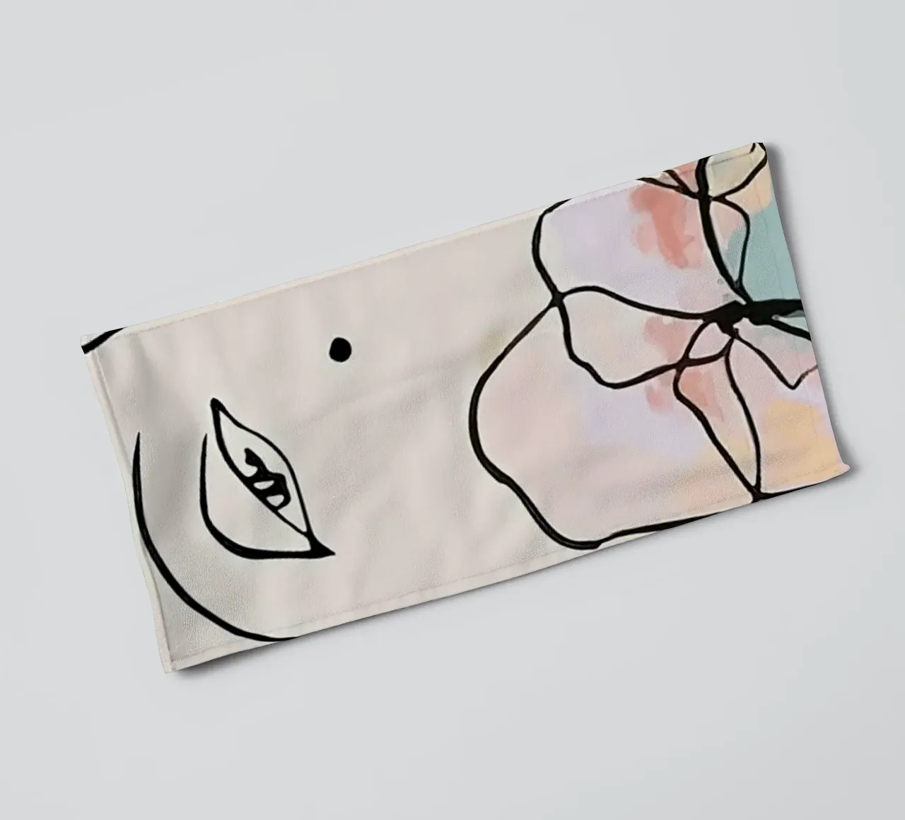 Henri Matisse Donna Fiori Una Linea asciugamano da bagno da MinaHome