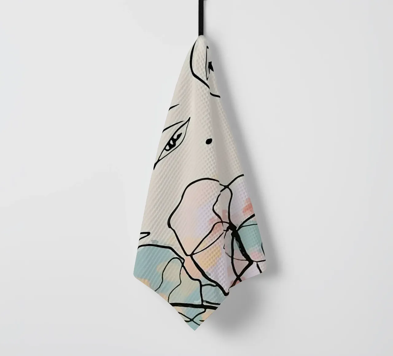 Henri Matisse Donna Fiori Una Linea canovaccio da cucina da MinaHome