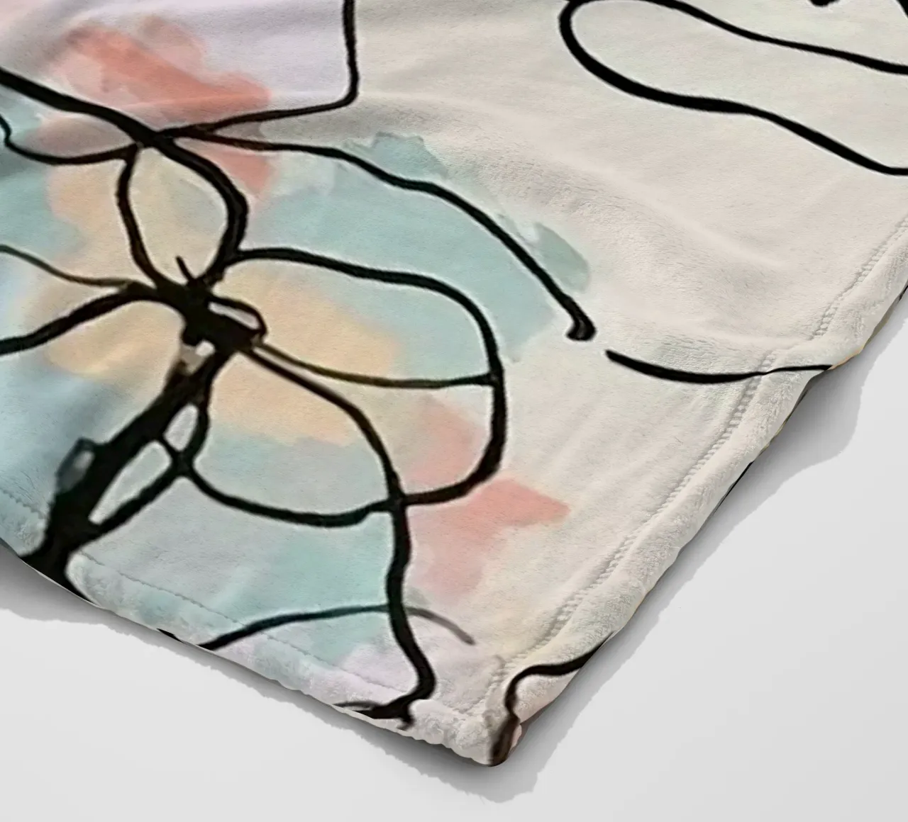 Henri Matisse Donna Fiori Una Linea coperta in pile da MinaHome