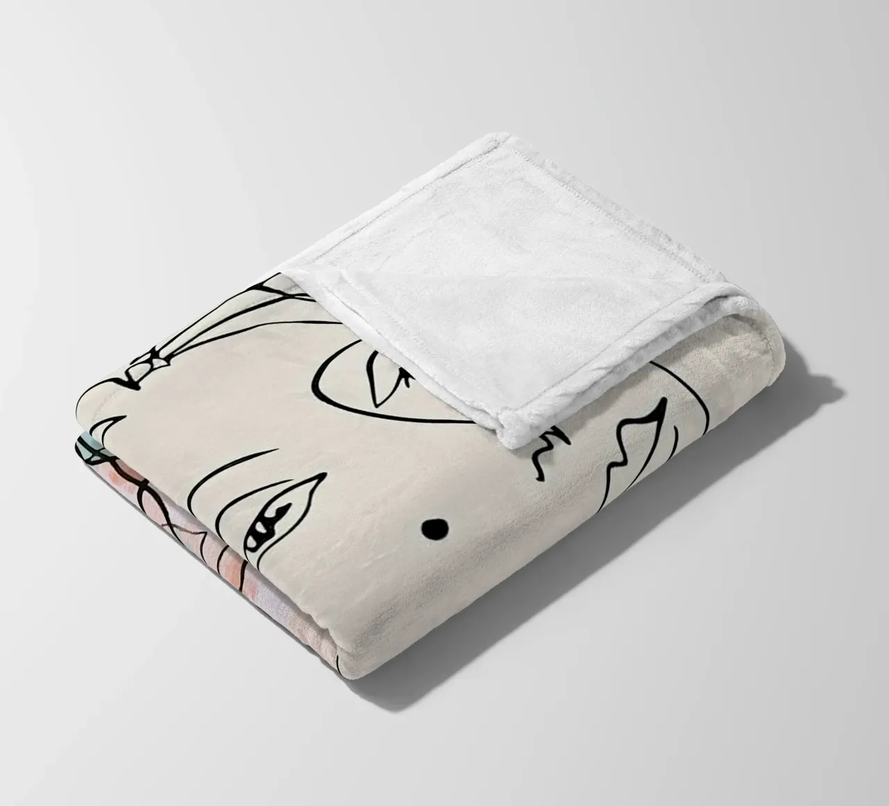 Henri Matisse Donna Fiori Una Linea coperta in pile da MinaHome