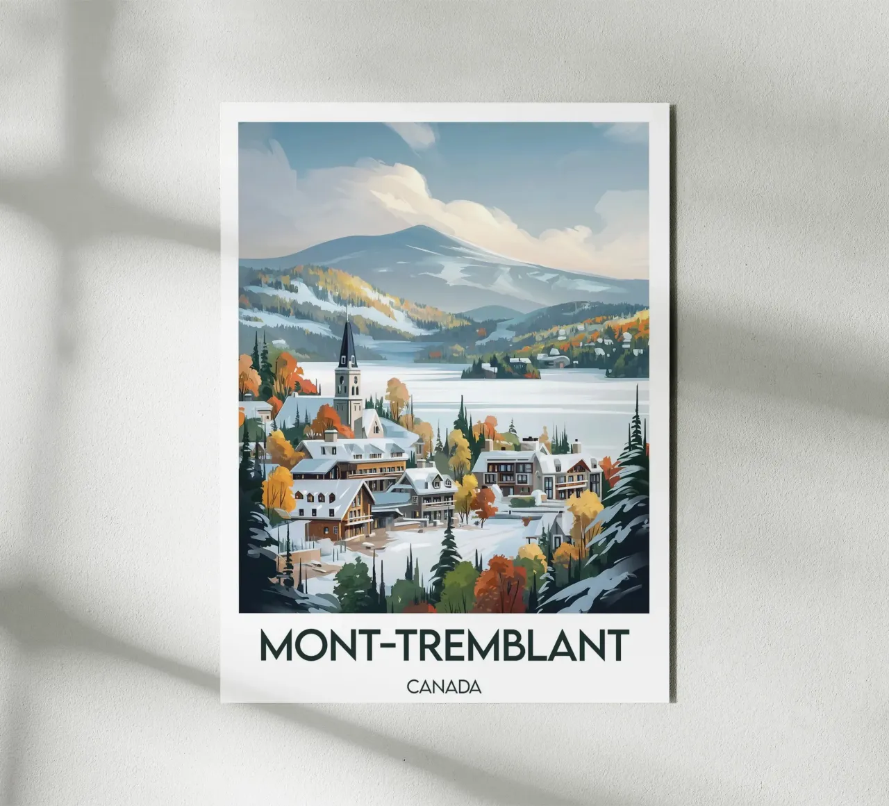 Poster di Mont-Tremblant alluminio dibond da Frame the World