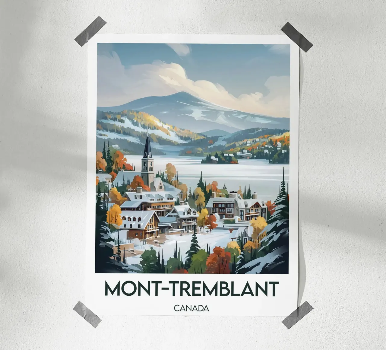 Poster di Mont-Tremblant poster con telaio in plastica da Frame the World
