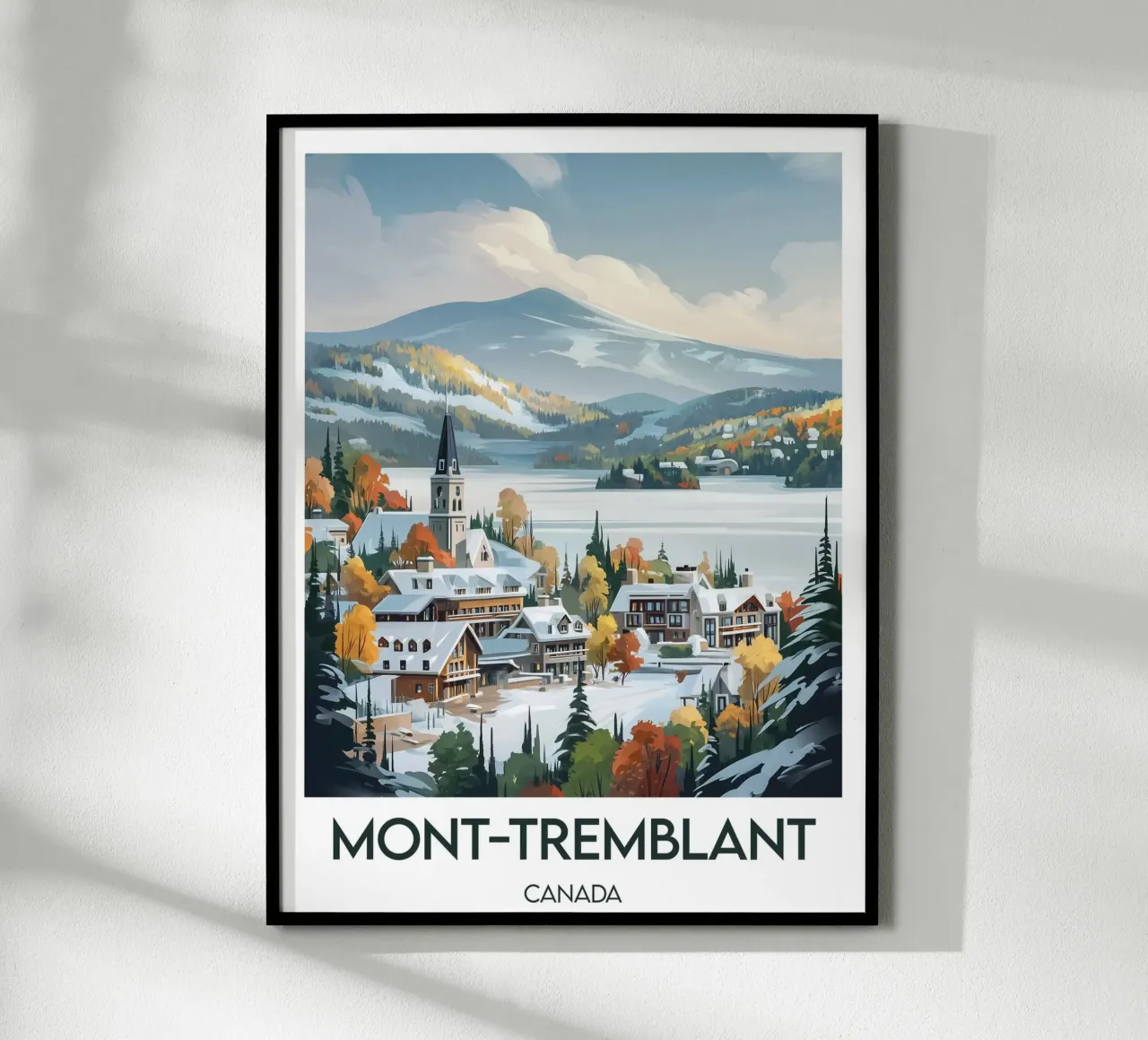 Poster di Mont-Tremblant poster con telaio in plastica da Frame the World