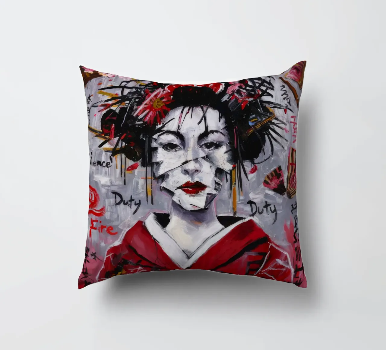 Segreti velati di una geisha cuscino da Muse Fragments
