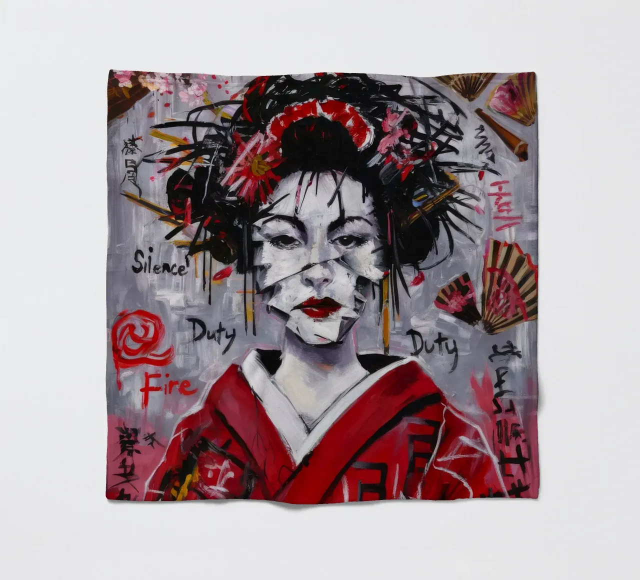 Segreti velati di una geisha coperta in pile da Muse Fragments