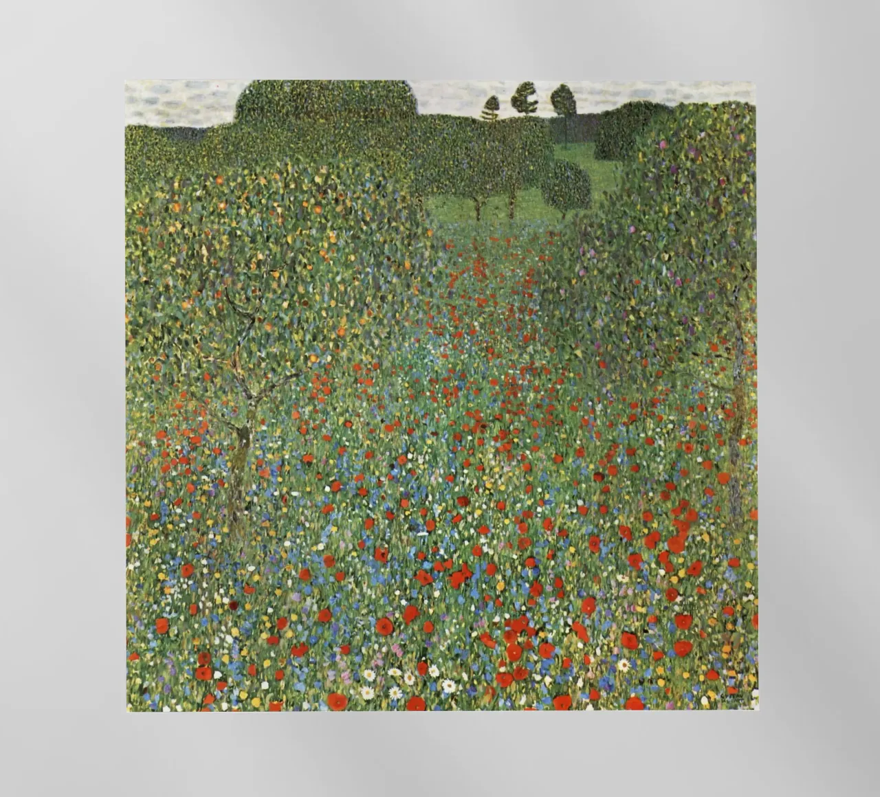 Gustav Klimt’s Poppy Field (Mohnfeld) (1907) Backlit Folie von Venus Art
