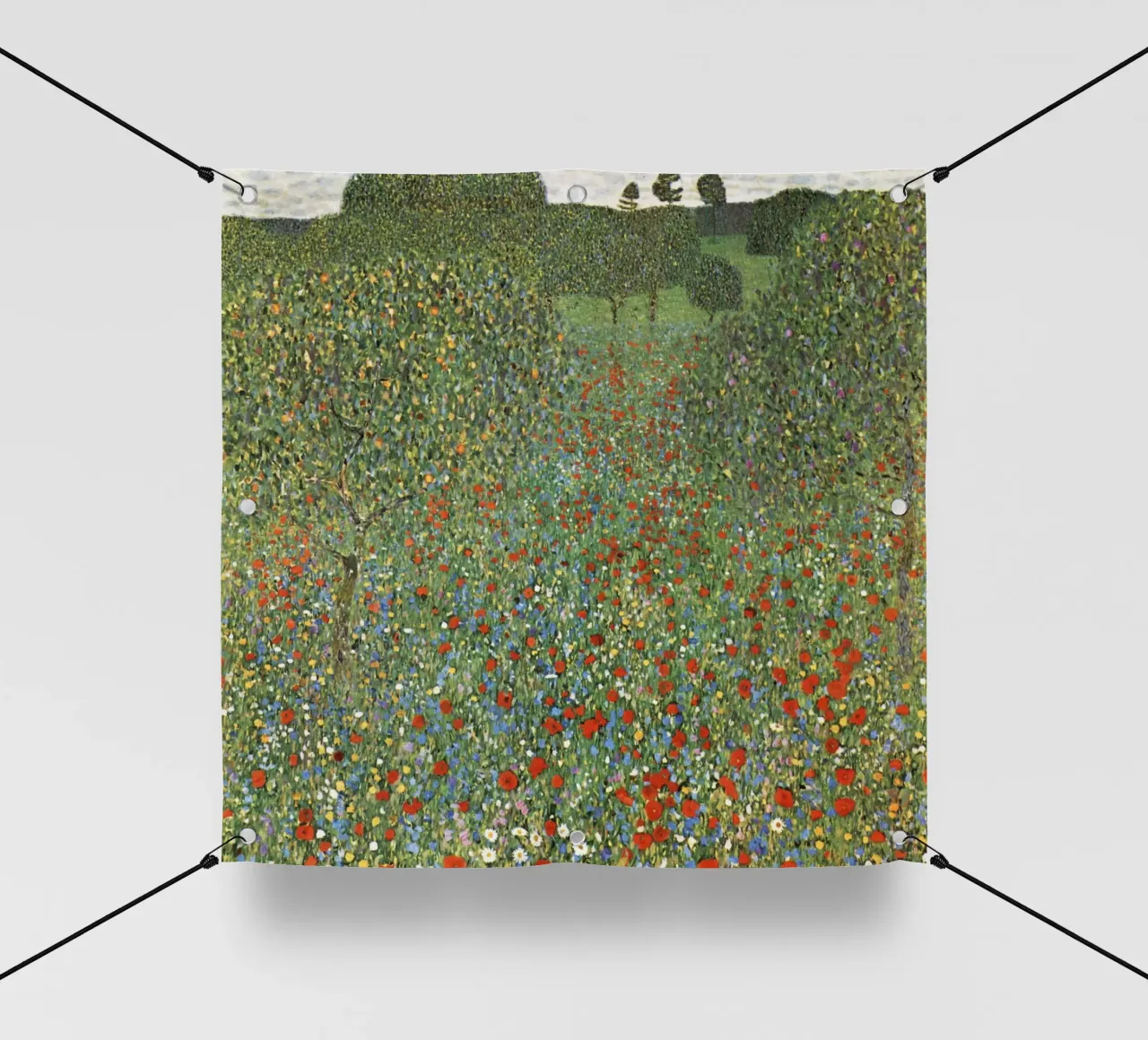 Gustav Klimt’s Poppy Field (Mohnfeld) (1907) PVC Plane von Venus Art