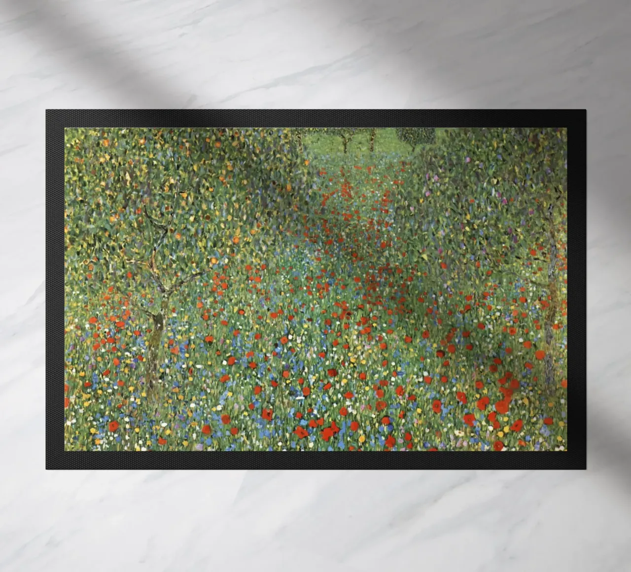 Il campo di papaveri di Gustav Klimt (1907) zerbino da Venus Art