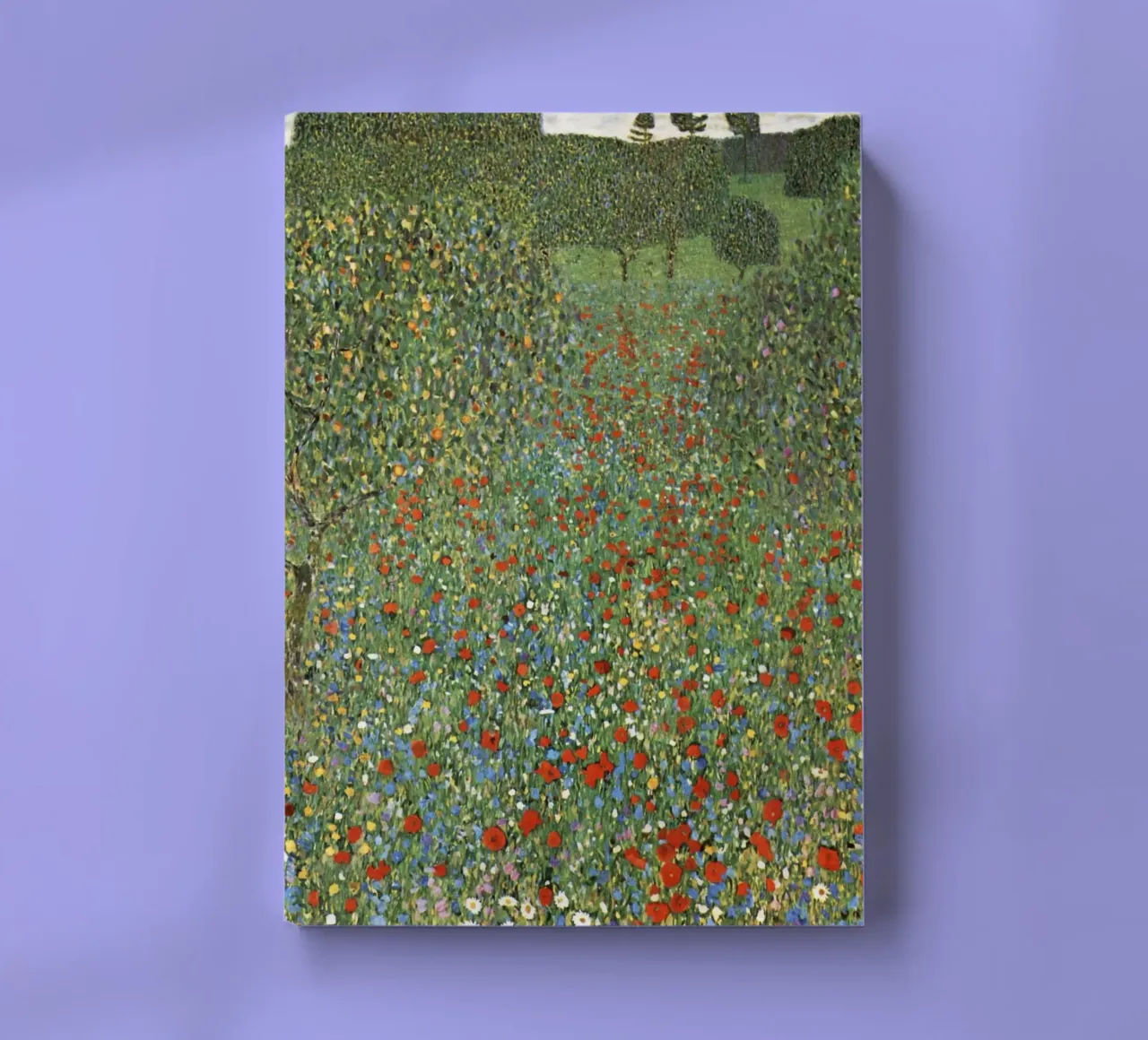 Gustav Klimt's Poppy Field (1907) notebook by Venus Art