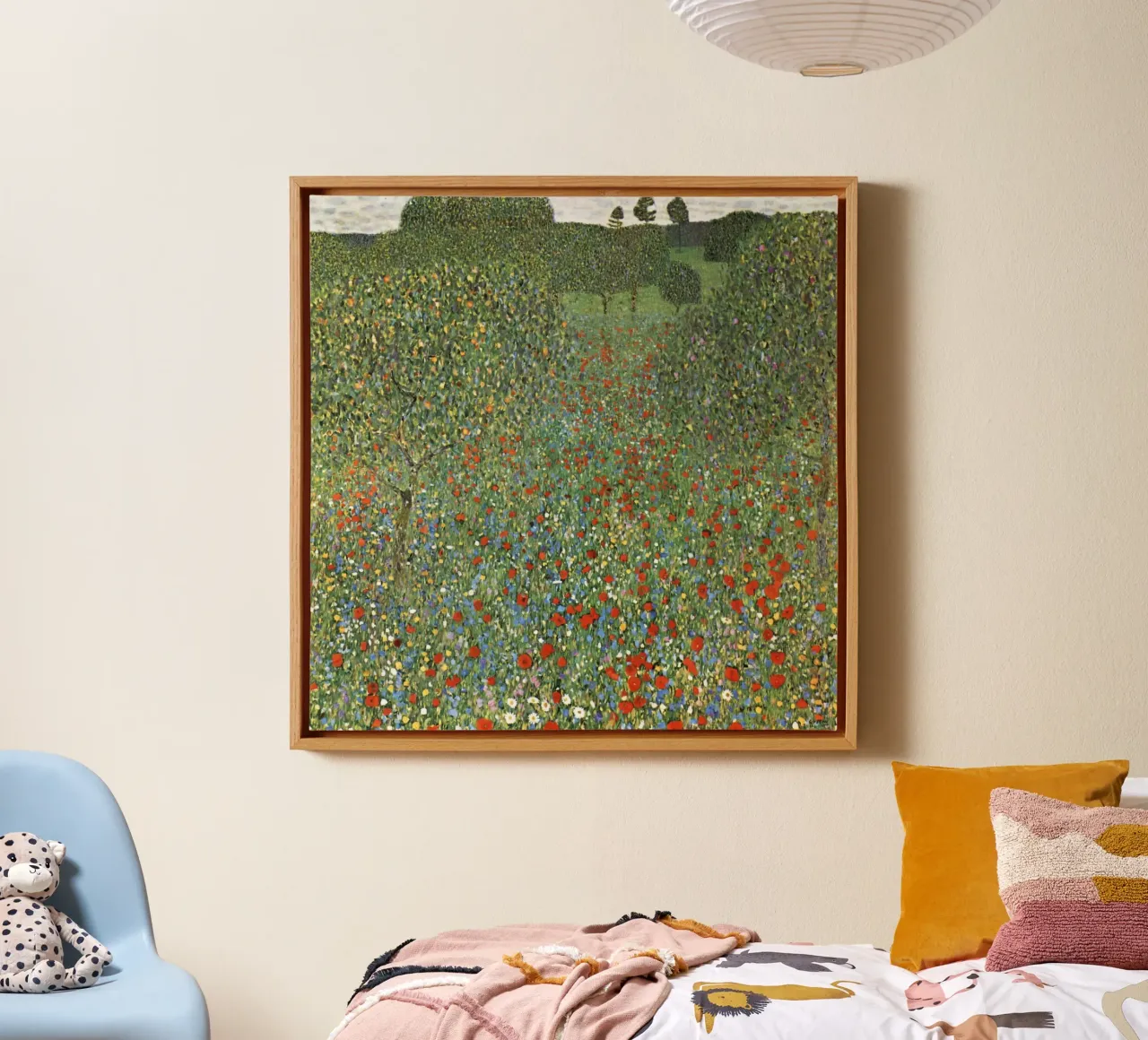 Gustav Klimt’s Poppy Field (Mohnfeld) (1907) Leinwand mit Schattenfugenrahmen von Venus Art