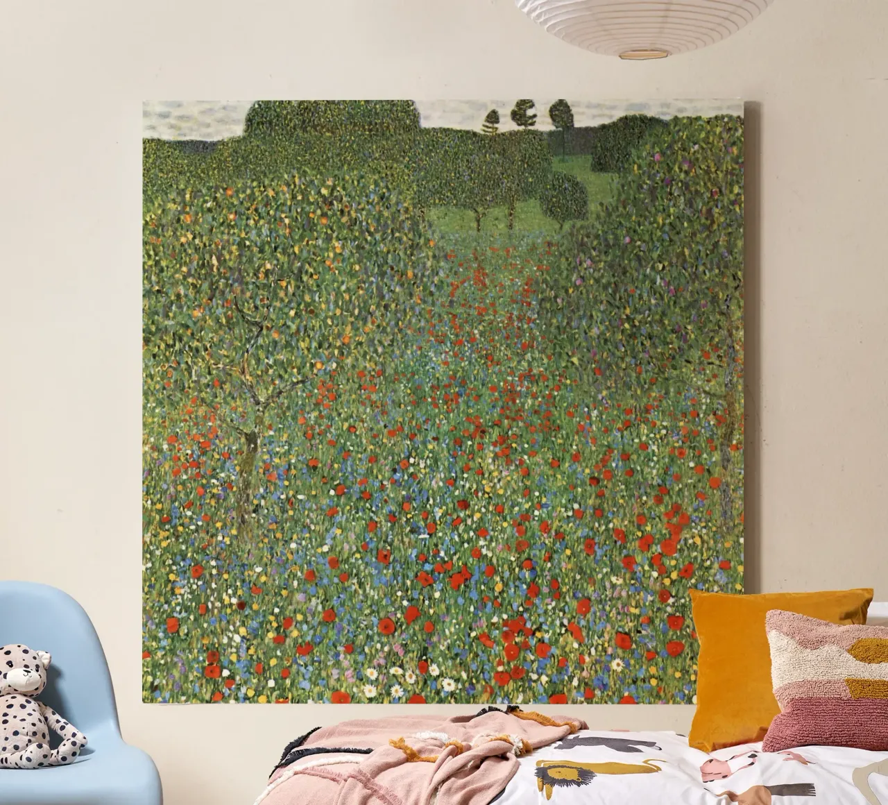 Gustav Klimt’s Poppy Field (Mohnfeld) (1907) Leinwand mit Schattenfugenrahmen von Venus Art