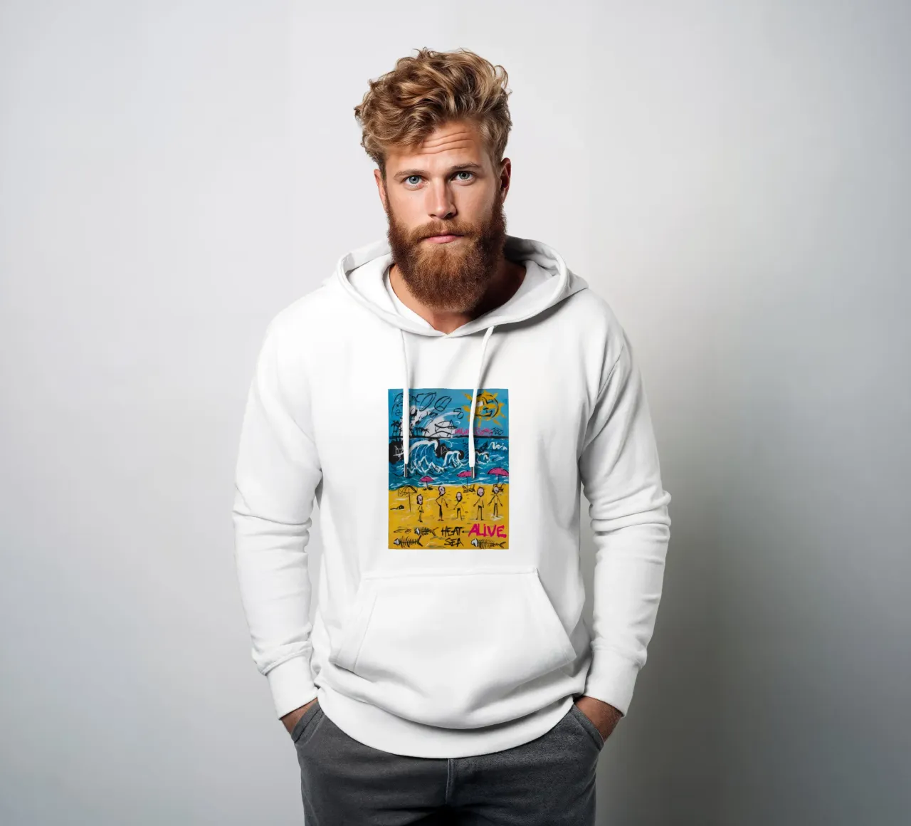 Calore vivo e ardente felpa con cappuccio da Muse Fragments
