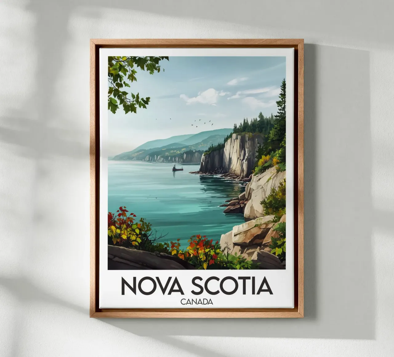 Affiche Nova Scotia tela con Cornice a cassetta da Frame the World
