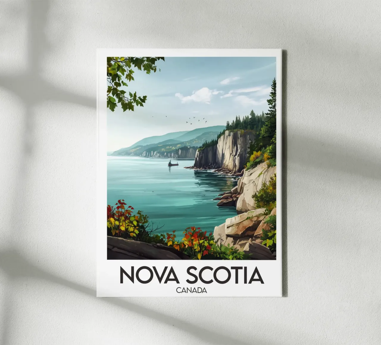 Affiche Nova Scotia tela con Cornice a cassetta da Frame the World