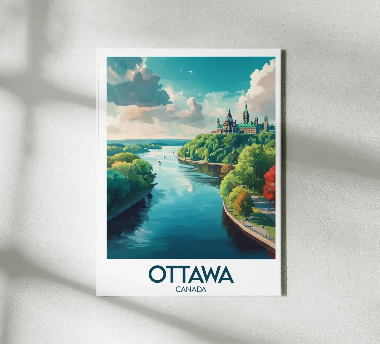 Affiche Ottawa tela con Cornice a cassetta da Frame the World