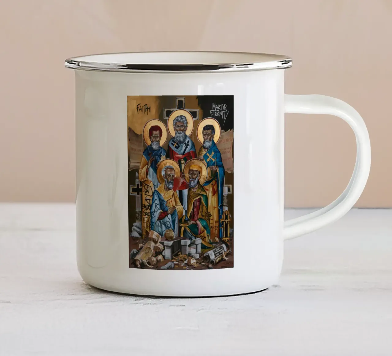 Rovine della Sacra Fede tazza in smalto da Muse Fragments