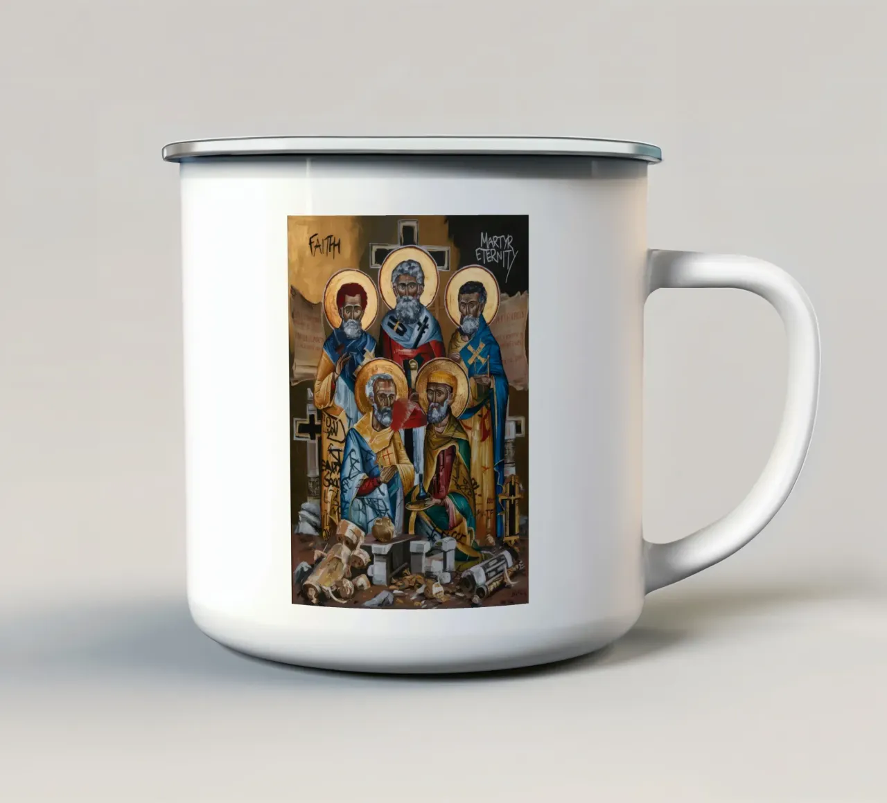 Rovine della Sacra Fede tazza in smalto da Muse Fragments