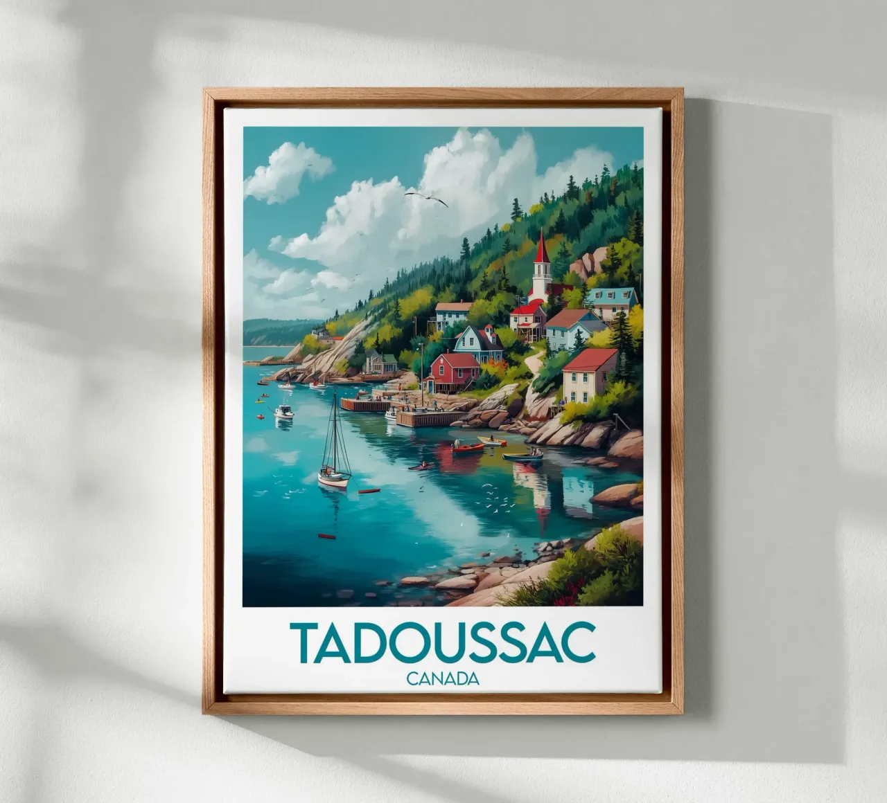 Tadoussac verkeersinformatie canvas met Baklijst van Frame the World