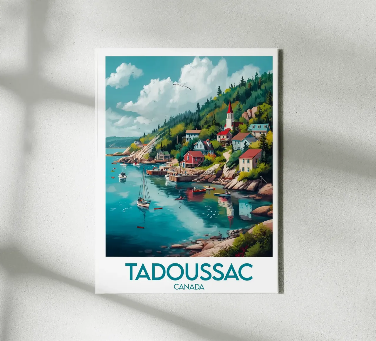 Tadoussac verkeersinformatie canvas met Baklijst van Frame the World