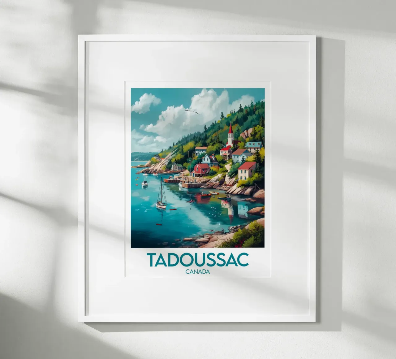 Affiche Tadoussac poster con telaio in legno da Frame the World