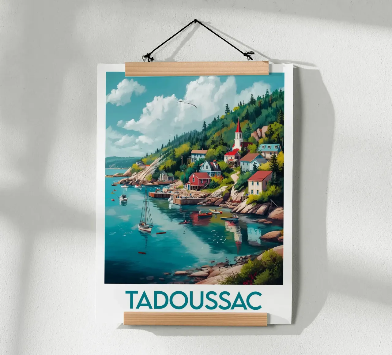 Affiche Tadoussac poster con telaio in legno da Frame the World