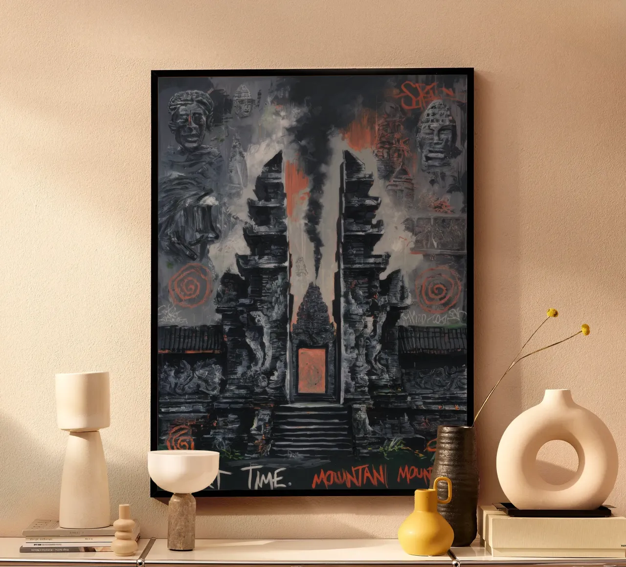 L'ora dello spirito di montagna poster con telaio in alluminio da Muse Fragments